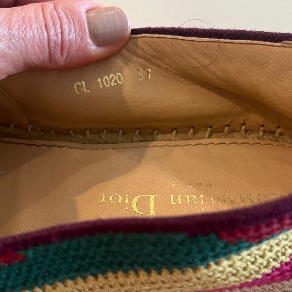 Christian Dior Espadrille Flat shoe size 37 - Picture 4 of 6